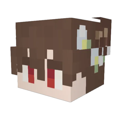 LycanX Minecraft avatar head, 3D render