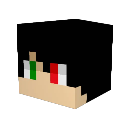 Lycanoir Minecraft avatar head, 3D render