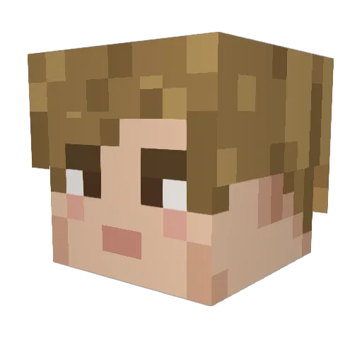 LycaonPictus5 Minecraft avatar head, 3D render