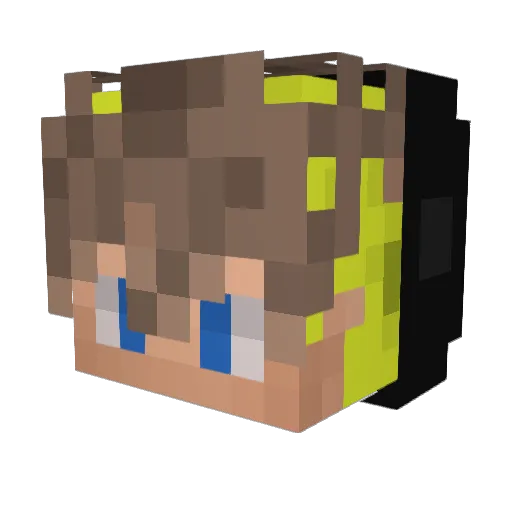 Lycaont Minecraft avatar head, 3D render