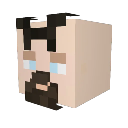 Lycaony Minecraft avatar head, 3D render