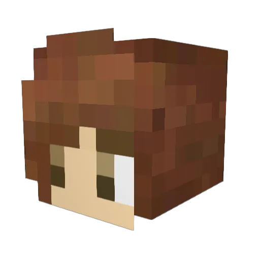 Lyccia Minecraft avatar head, 3D render