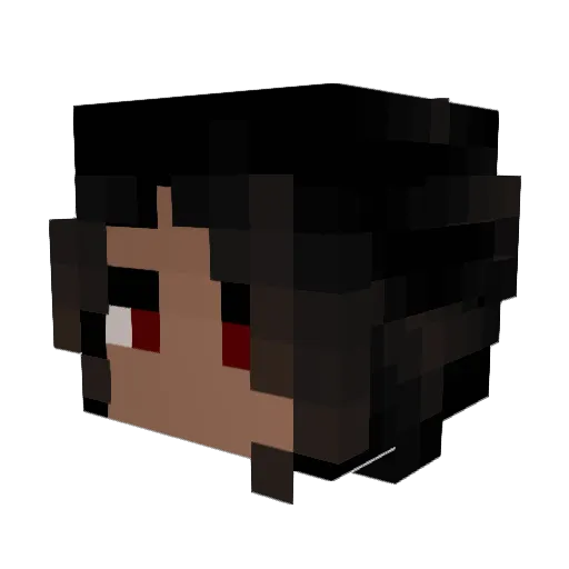 Lychena Minecraft avatar head, 3D render