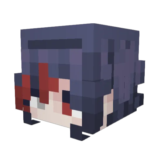 LychiiTee Minecraft avatar head, 3D render