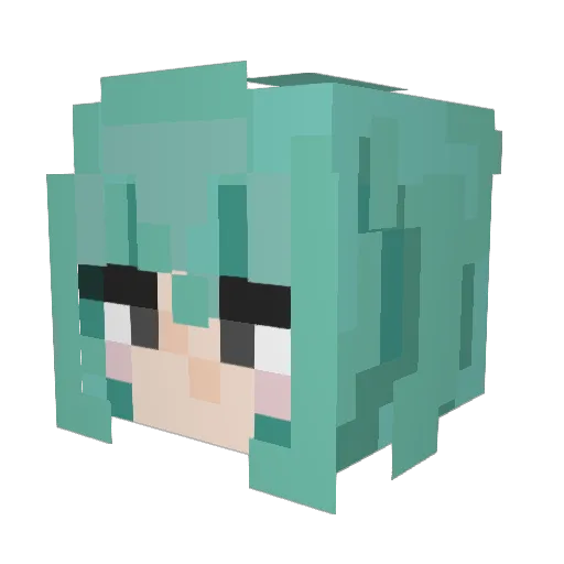 Lychra_ Minecraft avatar head, 3D render