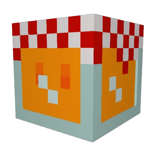 Lychx Minecraft avatar head, 3D render