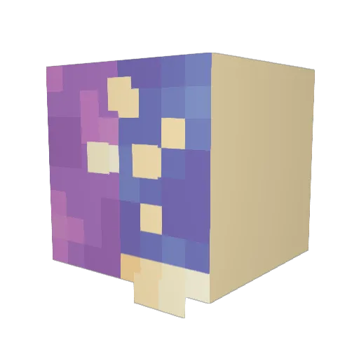 Lycolychees Minecraft avatar head, 3D render