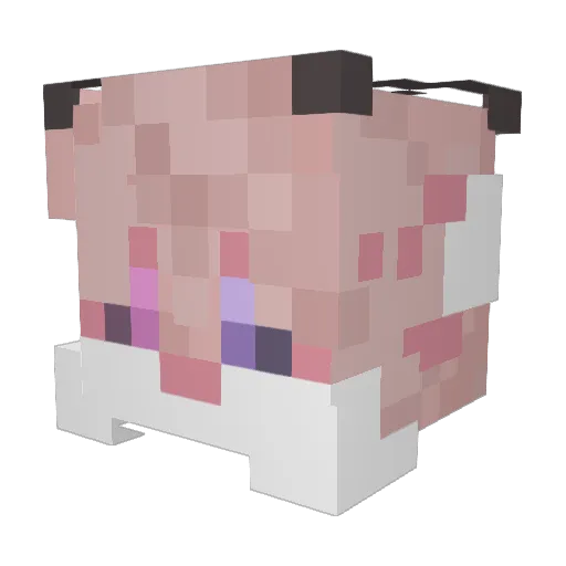 LycorFur Minecraft avatar head, 3D render