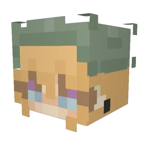 Lycoris2004 Minecraft avatar head, 3D render