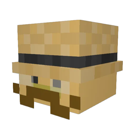 Lycqnthropy Minecraft avatar head, 3D render