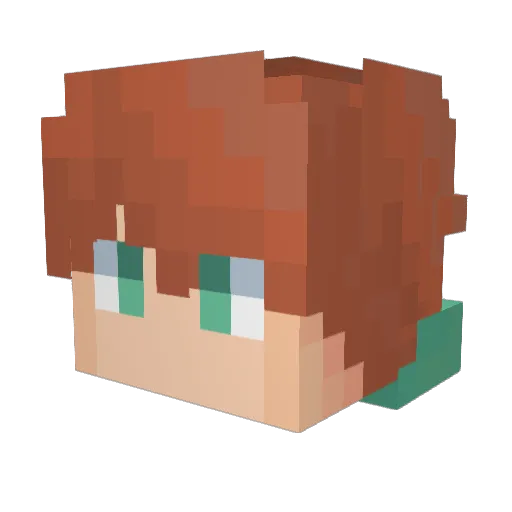 Lycthor Minecraft avatar head, 3D render