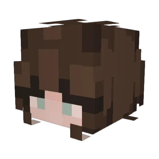Lyddysaur Minecraft avatar head, 3D render