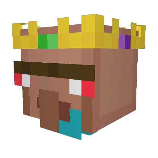 Lyderiax Minecraft avatar head, 3D render