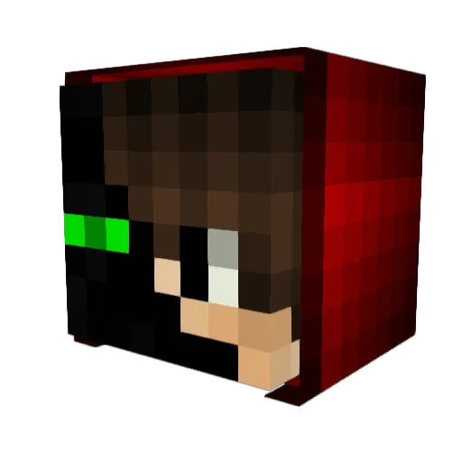 LydetZ Minecraft avatar head, 3D render