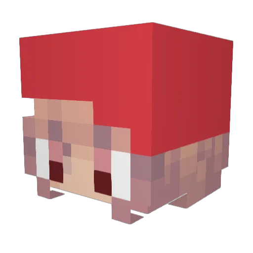 Lydeuminey Minecraft avatar head, 3D render