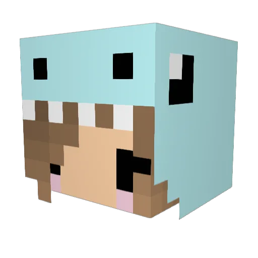 Lydia101 Minecraft avatar head, 3D render
