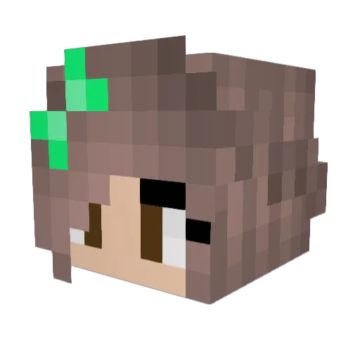 LydiaRunner Minecraft avatar head, 3D render
