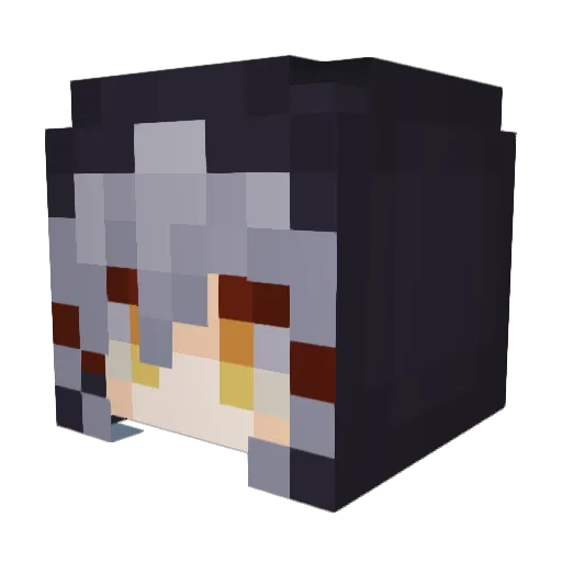 Lydia_QY Minecraft avatar head, 3D render