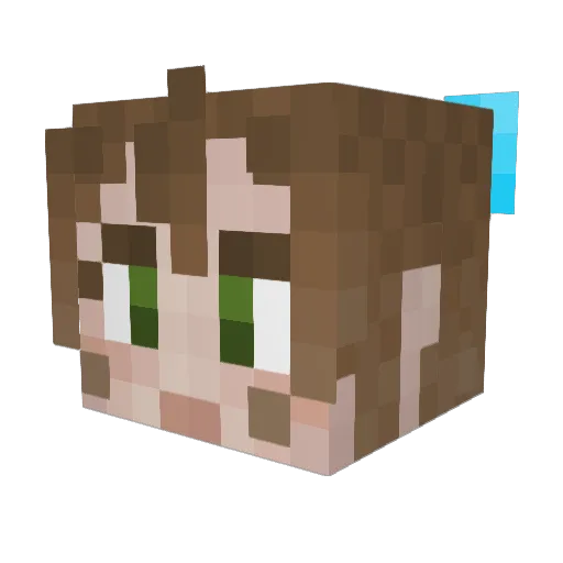 LydieYume Minecraft avatar head, 3D render