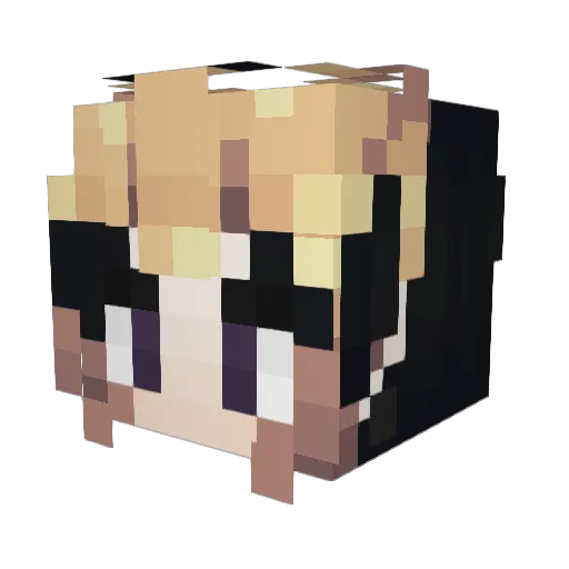 Lydiea Minecraft avatar head, 3D render