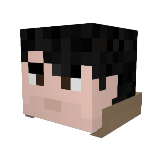 Lydiots Minecraft avatar head, 3D render
