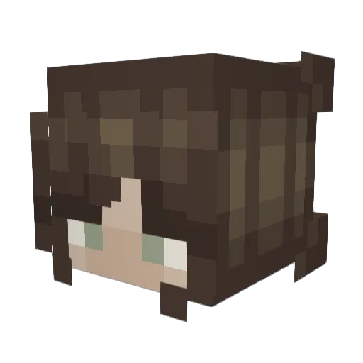 Lydjya Minecraft avatar head, 3D render