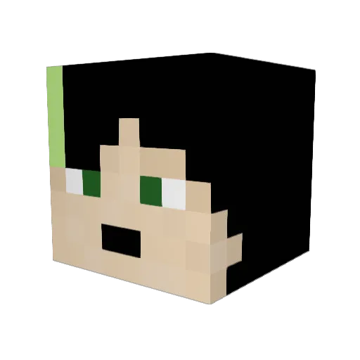 Lydwen Minecraft avatar head, 3D render
