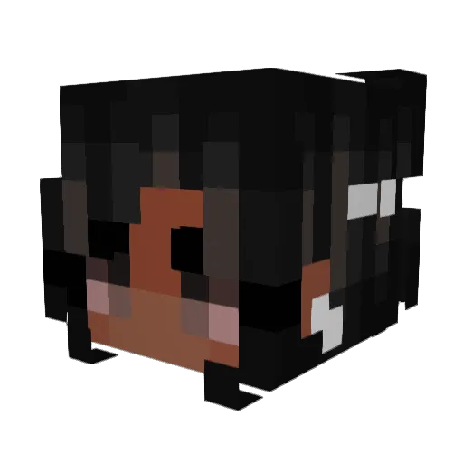 Lydx Minecraft avatar head, 3D render