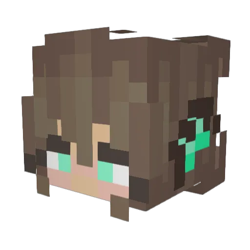Lyearch Minecraft avatar head, 3D render