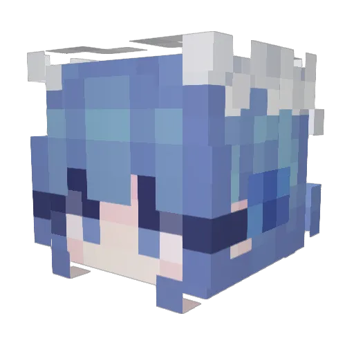 Lyebin Minecraft avatar head, 3D render