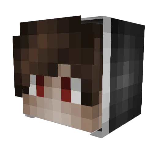 Lyfless Minecraft avatar head, 3D render