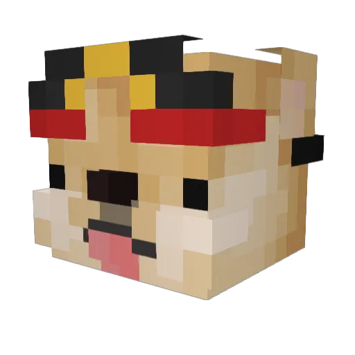 Lyfrosst Minecraft avatar head, 3D render