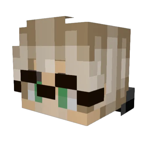 Lygeneral Minecraft avatar head, 3D render