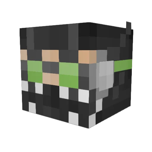 LyghtK Minecraft avatar head, 3D render