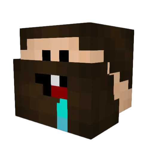 Lyheng_ Minecraft avatar head, 3D render