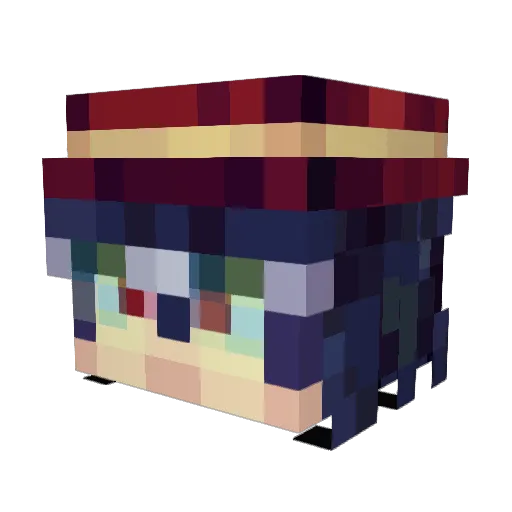 Lyhros Minecraft avatar head, 3D render