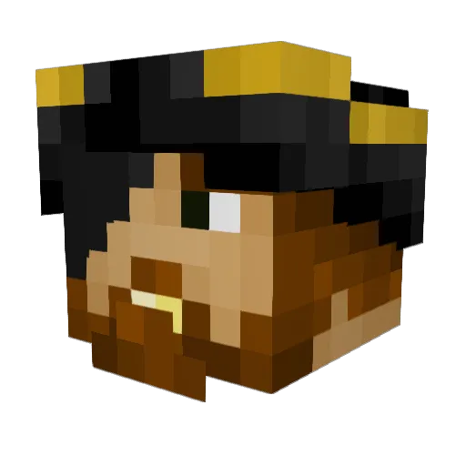 LyingBert Minecraft avatar head, 3D render