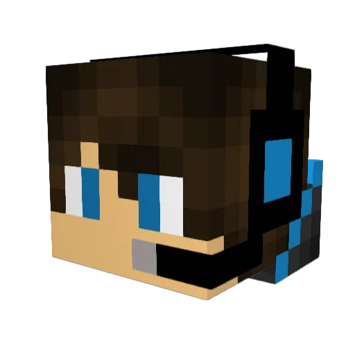 LyingFigure Minecraft avatar head, 3D render