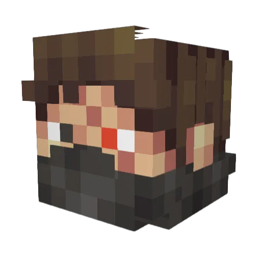 LyingLynx Minecraft avatar head, 3D render