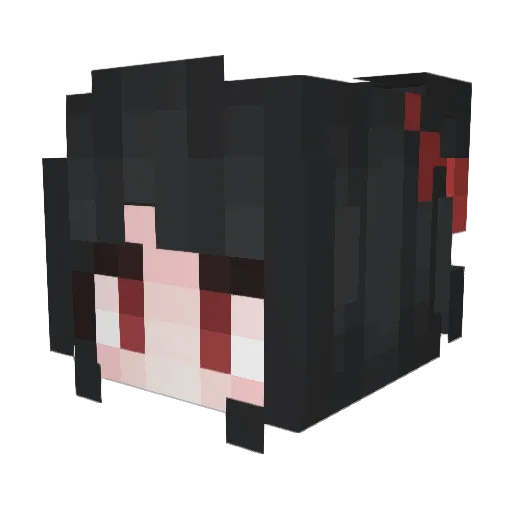 Lyinka Minecraft avatar head, 3D render