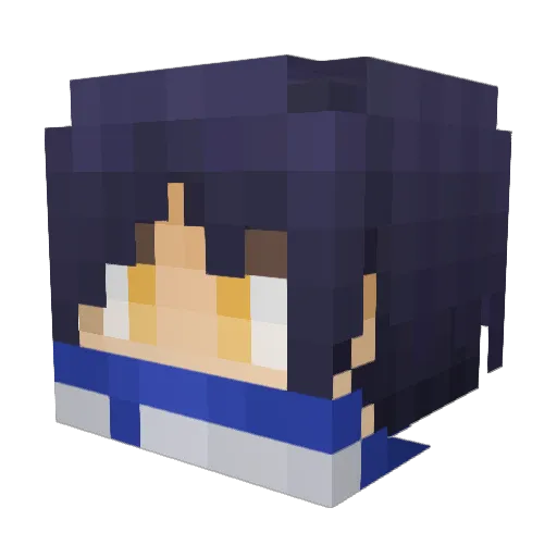 Lyius Minecraft avatar head, 3D render