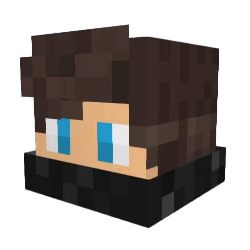 LykanX Minecraft avatar head, 3D render