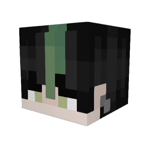 Lykiros Minecraft avatar head, 3D render