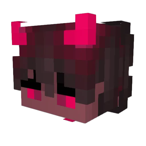 Lykkss Minecraft avatar head, 3D render