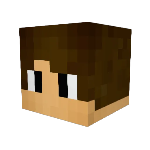 Lykoos Minecraft avatar head, 3D render