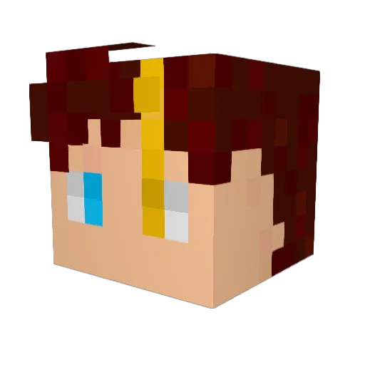 LykosMC Minecraft avatar head, 3D render