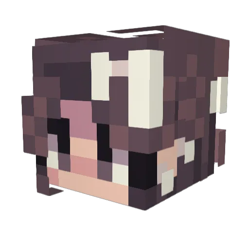 Lykrull Minecraft avatar head, 3D render