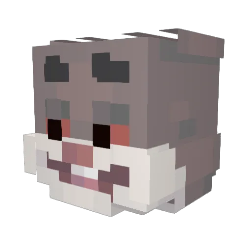 Lykten Minecraft avatar head, 3D render