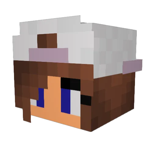 Lylamia Minecraft avatar head, 3D render