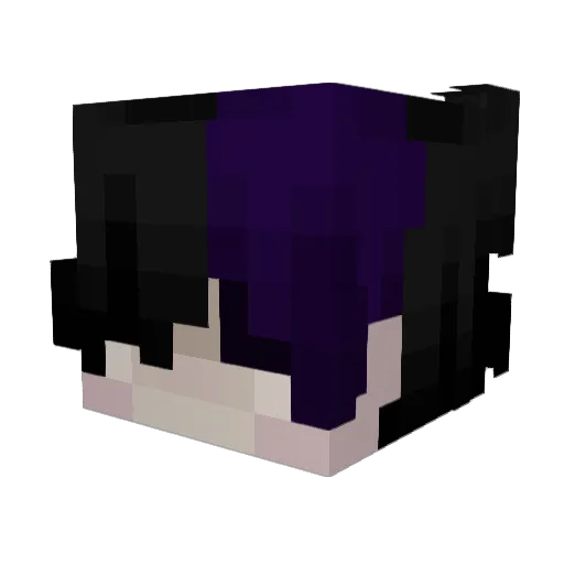 Lylessxz Minecraft avatar head, 3D render